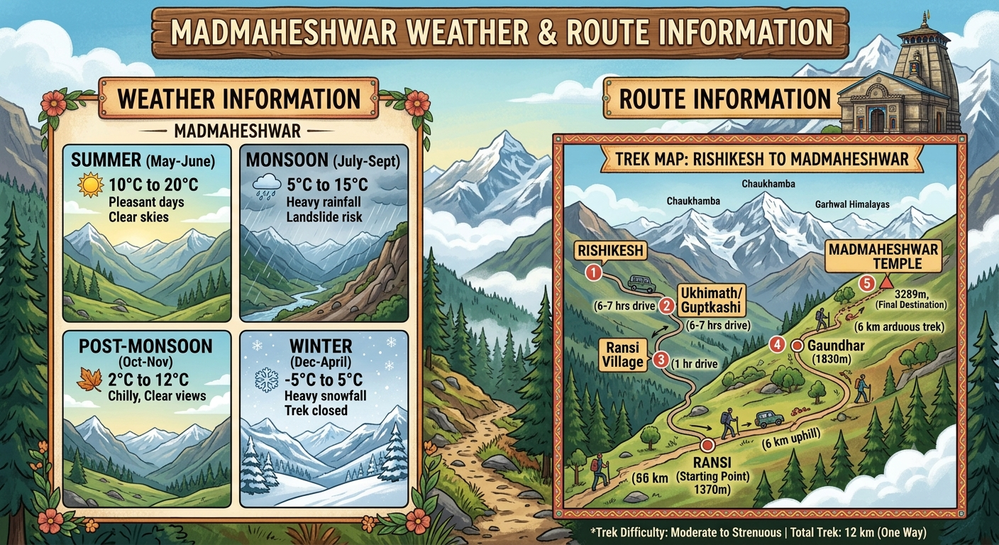 Madmaheshwar trek after monsoon with clear Chaukhamba mountain views